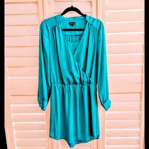 Vince Camuto Teal Faux Wrap Mini Dress NWT